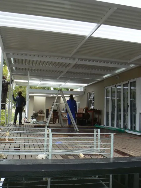 Aluminium awning installation by AL Patio Solutions