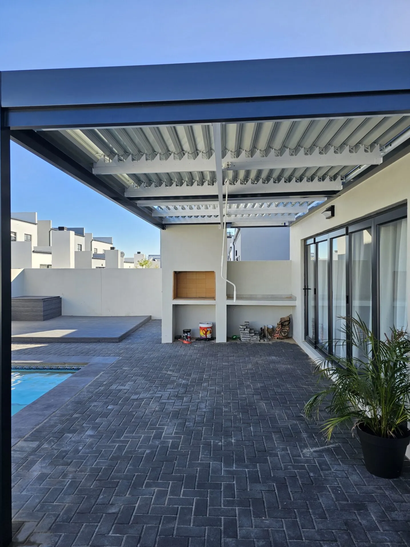 Aluminium awning installation by AL Patio Solutions