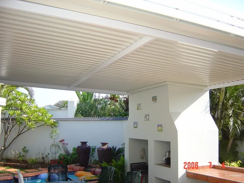 Stylish aluminium carport at a suburban home